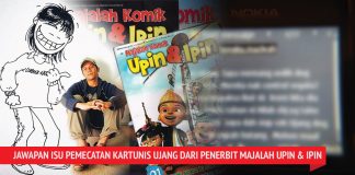 Jawapan Dari Penerbit Komik Upin & Ipin Mengenai Isu Pemecatan Kartunis Ujang