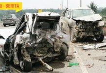 Kereta Remuk, Pemandu Cedera Ringan, Kemalangan Di Jalan Seremban-Tampin