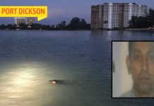 Lelaki Lemas Ketika Menjala Ikan Di Pantai